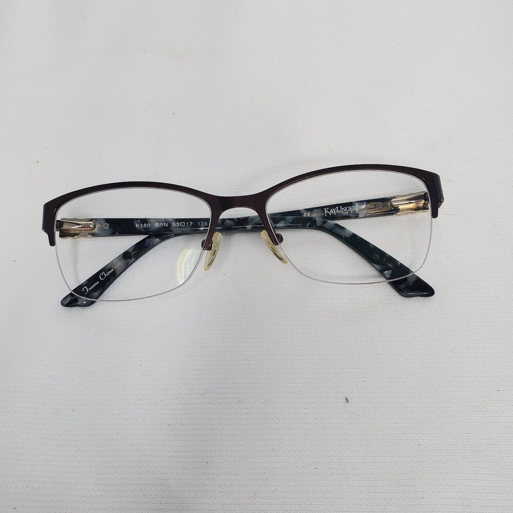 Kay Unger New York Glasses Frames K180 BRN 53-17-135